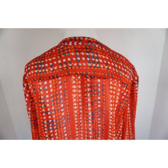 Old Navy Women’s Sheer Red Polka Dot Blouse - Size L - Picture 9 of 15